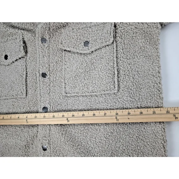 Vuori Sycamore Sherpa Long Shirt Jacket Dark Salt Beige Size Small Gorpcore - Picture 10 of 11